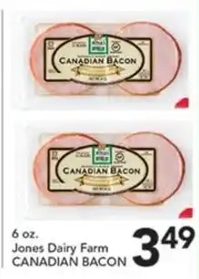 Pete's Fresh Market Jones Dairy Farm Canadian Bacon offer