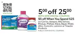 Publix Claritin, Astepro, Alka-Seltzer, MiraLax offer