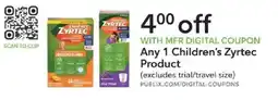 Publix Children's Zyrtec Product offer
