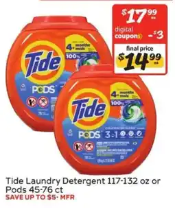 Winn Dixie Tide laundry detergent pods offer