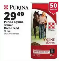 Rural King Purina Equine Senior Horse Feed offer