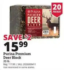 Rural King Purina Premium Deer Block offer