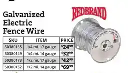 Rural King Redbrand galvanized electric fence wire offer
