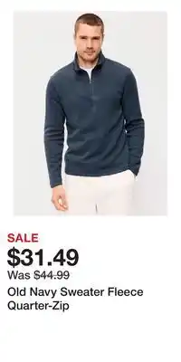 Old Navy Old Navy Sweater Fleece Quarter-Zip offer