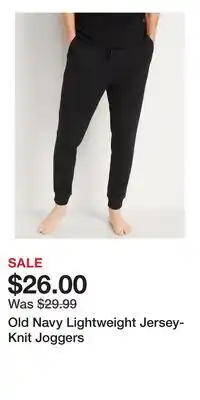 Old Navy Old Navy Lightweight Jersey-Knit Joggers offer