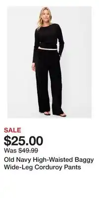 Old Navy Old Navy High-Waisted Baggy Wide-Leg Corduroy Pants offer