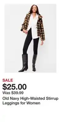 Old Navy Old Navy High-Waisted Stirrup Leggings for Women offer