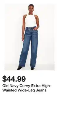 Old Navy Old Navy Curvy Extra High-Waisted Wide-Leg Jeans offer