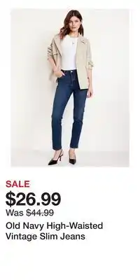 Old Navy Old Navy High-Waisted Vintage Slim Jeans offer