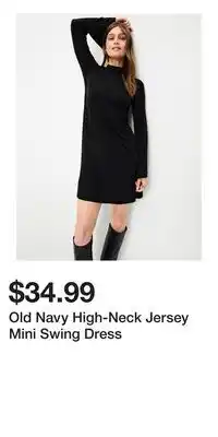 Old Navy Old Navy High-Neck Jersey Mini Swing Dress offer