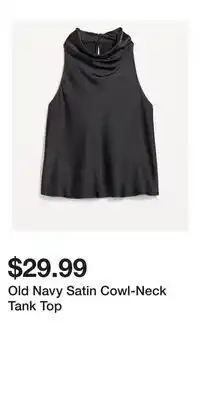Old Navy Old Navy Satin Cowl-Neck Tank Top offer