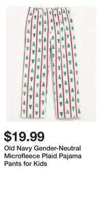 Old Navy Old Navy Gender-Neutral Microfleece Plaid Pajama Pants for Kids offer