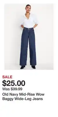 Old Navy Old Navy Mid-Rise Wow Baggy Wide-Leg Jeans offer