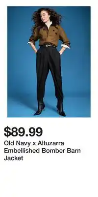 Old Navy Old Navy x Altuzarra Embellished Bomber Barn Jacket offer
