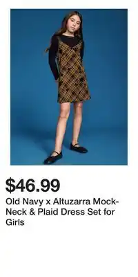 Old Navy Old Navy x Altuzarra Mock-Neck & Plaid Dress Set for Girls offer