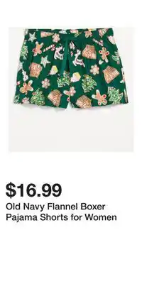 Old Navy Old Navy Flannel Boxer Pajama Shorts for Women offer
