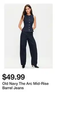 Old Navy Old Navy The Arc Mid-Rise Barrel Jeans offer