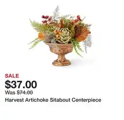 Belk Harvest Artichoke Sitabout Centerpiece offer