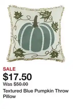 Belk Textured Blue Pumpkin Throw Pillow offer