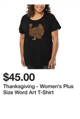 Belk Thanksgiving - Women's Plus Size Word Art T-Shirt offer