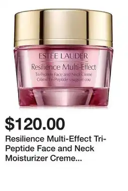 Belk Resilience Multi-Effect Tri-Peptide Face and Neck Moisturizer Creme SPF 15 offer