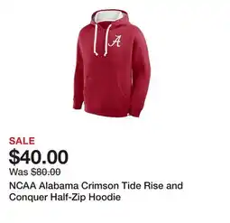 Belk NCAA Alabama Crimson Tide Rise and Conquer Half-Zip Hoodie offer