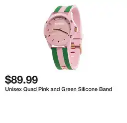Belk Unisex Quad Pink and Green Silicone Band offer