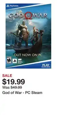 Game Stop God of War - PC Steam offer