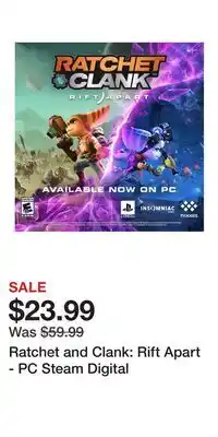 Game Stop Ratchet and Clank: Rift Apart - PC Steam Digital offer
