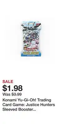 Game Stop Konami Yu-Gi-Oh! Trading Card Game: Justice Hunters Sleeved Booster Pack offer