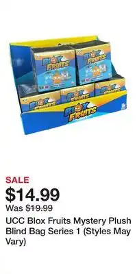 Game Stop UCC Blox Fruits Mystery Plush Blind Bag Series 1 (Styles May Vary) offer