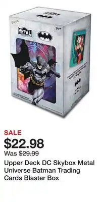 Game Stop Upper Deck DC Skybox Metal Universe Batman Trading Cards Blaster Box offer