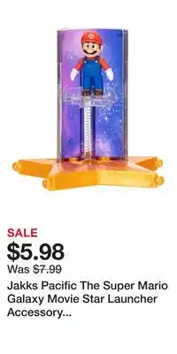 Game Stop Jakks Pacific The Super Mario Galaxy Movie Star Launcher Accessory with 1.5-in Figure offer