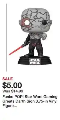 Game Stop Funko POP! Star Wars Gaming Greats Darth Sion 3.75-in Vinyl Figure GameStop Exclusive offer