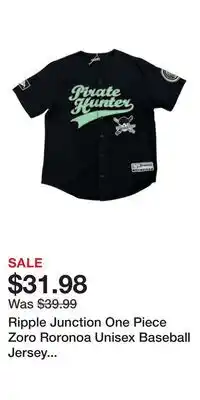 Game Stop Ripple Junction One Piece Zoro Roronoa Unisex Baseball Jersey GameStop Exclusive offer