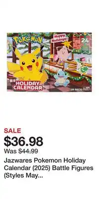 Game Stop Jazwares Pokemon Holiday Calendar (2025) Battle Figures (Styles May Vary) offer