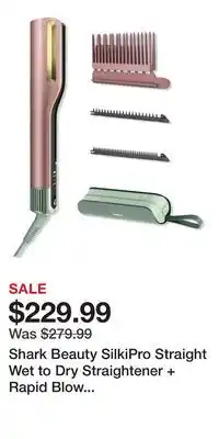 Ulta Beauty Shark Beauty SilkiPro Straight Wet to Dry Straightener + Rapid Blow Dryer in Strawberry Matcha offer