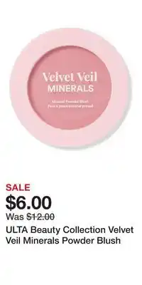 Ulta Beauty ULTA Beauty Collection Velvet Veil Minerals Powder Blush offer