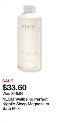 Ulta Beauty NEOM Wellbeing Perfect Night's Sleep Magnesium Bath Milk offer