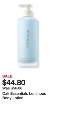 Ulta Beauty Oak Essentials Luminous Body Lotion offer