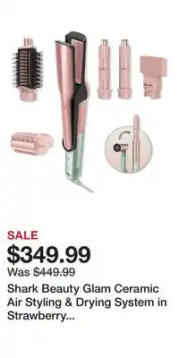 Ulta Beauty Shark Beauty Glam Ceramic Air Styling & Drying System in Strawberry Matcha offer