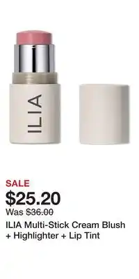 Ulta Beauty ILIA Multi-Stick Cream Blush + Highlighter + Lip Tint offer
