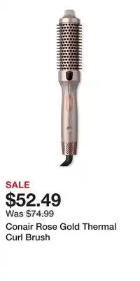 Ulta Beauty Conair Rose Gold Thermal Curl Brush offer