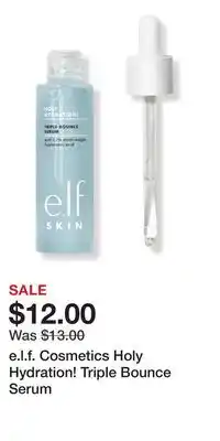 Ulta Beauty e.l.f. Cosmetics Holy Hydration! Triple Bounce Serum offer