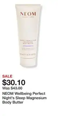 Ulta Beauty NEOM Wellbeing Perfect Night's Sleep Magnesium Body Butter offer
