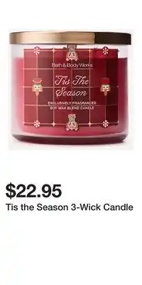 Bath & Body Works Tis the Season 3-Wick Candle offer