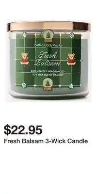 Bath & Body Works Fresh Balsam 3-Wick Candle offer