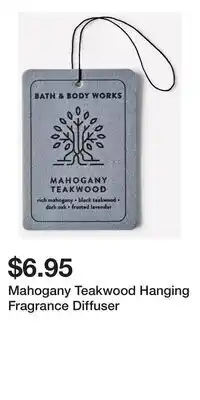 Bath & Body Works Mahogany Teakwood Hanging Fragrance Diffuser offer