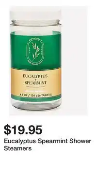Bath & Body Works Eucalyptus Spearmint Shower Steamers offer