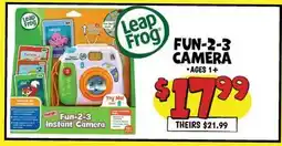 Ollie's LEAPFROG FUN-2-3 CAMERA offer
